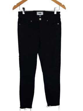 PAIGE Black Mid-Rise Verdugo Cropped  Jeans 26 Fridge